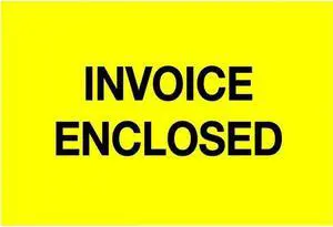 2" x 3" Invoice Enclosed Labels (500 per Roll)