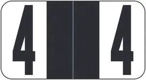 Reynolds & Reynolds RRNM Compatible Numeric "4" Labels, Laminated Stock, 1-5/8" x 7/8" Individual Numbers - Roll of 500
