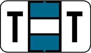 Jeter 7200 Compatible "T" Labels, Laminated Stock, 15/16" X 1-5/8", Individual Letters - Pack of 225
