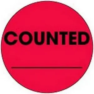 2" Diameter Counted ____ Circle Labels (500 per Roll)