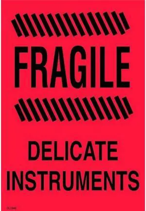 4" x 6" Fragile Delicate Instrument Labels (500 per Roll)