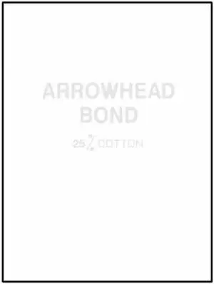 Letterhead, 8-1/2" x 11", 20#, White (93% Brightness), 25% Cotton Bond, Watermarked, Light Cockle Finish (Box of 500)