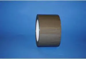 2" x 55 Yd Tan 1.9 mil Polyester Box Sealing Tape with Hot Melt Rubber Adhesive (Case of 6 Rolls)
