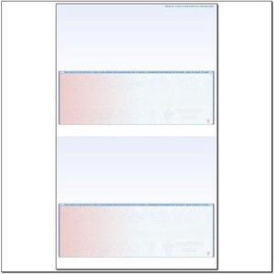 Red to Blue Rainbow Laser Check, Bottom Position, Fingerprint II, Panels at 3-1/2 - 3-1/2 - 3-1/2 - 3-1/2 (Ream of 500)