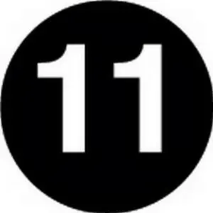 4" Diameter Number 11 Circle Labels (500 per Roll)