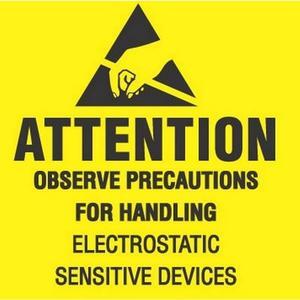 4" x 4" Attention Observe Precaution Labels (500 per Roll)