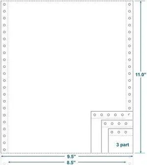 3-Ply Carbonless Paper, Blank, Form Size 9-1/2" x 11" (W x H) (Carton of 1200)
