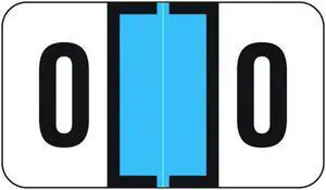 Jeter 2600 Compatible Numeric "0" Labels, Laminated Stock, 1-5/8" x 15/16" Individual Numbers - Roll of 500