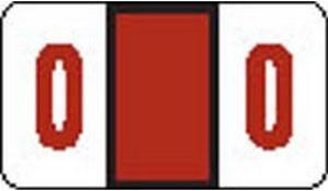 POS Compatible Numeric "0" Labels, Laminated Stock, 15/16" X 1-5/8" Individual Numbers - Roll of 500