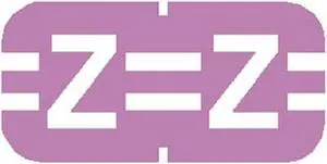 Tab Compatible Mini "Z" Labels, Vinyl Kimdura Stock, 1/2" X 1" Individual Letters - Roll of 500