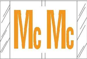 Tabbies Compatible "Mc" Labels, Laminated Stock, 1" X 1-1/2" Individual Letters - Roll of 500