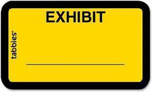 Tabbies Tabbies Color-coded Exhibit Labels
1.62" Width x 1" Length - 252 / Pack - Yellow