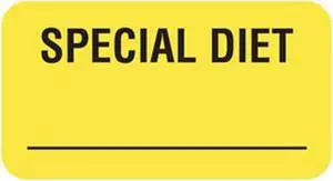 Special Diet 1-5/8" x 7/8" Fl-Yellow Label (Roll of 560)