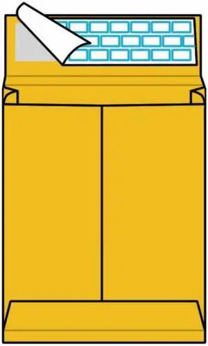 Open End Expansion Catalog Envelopes, 10"x13", 40#, Tan/Brown Kraft, Center Seam, Pressure Sensitive Seal (Box of 250)