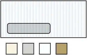 #10 Poly Window Business Envelopes, 4-1/8" x 9-1/2", 24#, Grooved Finish, White (Box of 500)