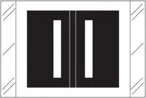 Tabbies Compatible "I" Labels, Polylaminated 100# Stock, 1 " X 1-1/2" Individual Letters - Roll of 500