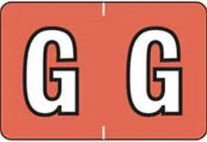 Colwell Compatible Alpha "G" Labels, Polylaminated Stock, 1" X 1-1/2" Individual Letters - Pack of 225
