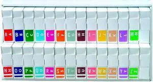 Smead Compatible "A-Z" Labels, Polylaminated Stock, Complete Set 1" X 1-5/8" Individual Letters - 26 Rolls of 250