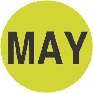2" Diameter May Circle Labels (500 per Roll)