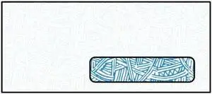#10 Poly Window Business Envelopes, 4-1/8" x 9-1/2", 24#, White, Diagonal Seam, Blue Wesco Inside Tint (Box of 500)