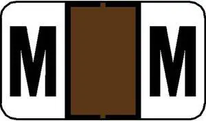 Jeter 7200 Compatible "M" Labels, Laminated Stock, 15/16" X 1-5/8", Individual Letters - Pack of 225