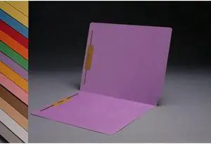 14pt Lavender Folders, Full Cut 2-Ply END TAB, Letter Size, Fastener Pos #1 & #3 (Box of 50)