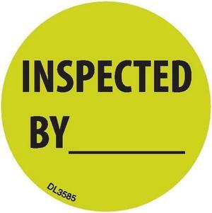 2" diameter Inspected by___ labels (500 per Roll)