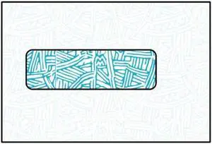 #Style A Professional Statement Poly Window Envelopes, 4-1/2" x 6-1/2", 24# White, Blue Wesco Inside Tint (Box of 500)