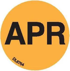 1" Diameter "Apr" Months of the year labels (500 per Roll)