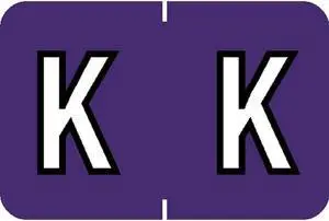 Barkley ABKM Compatible "K" Labels, Laminated Stock, 1" X 1-1/2" Individual Letters - Pack of 225