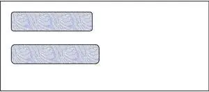 #10, Double Window Envelope, 4-1/8" x 9-1/2", 24# White Wove, Blue Woodgrain Inside Tint, (Box of 500)