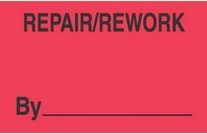 3" x 5" Repair / Rework By ____ Labels (500 per Roll)