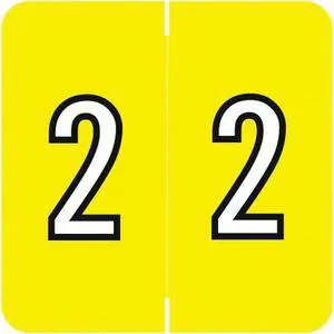 Barkley FNBRM Compatible  "2" Numeric Labels, Laminated Stock, 1-1/2" x 1-1/2" Individual Numbers - Roll of 500