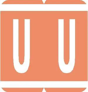 GBS Compatible "U" Labels, Laminated Stock, 1-5/16" X 1-1/4" Individual Letters - Pack of 200