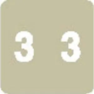 Sav-Tyme 1700 Compatible Numeric "3" Labels, Laminated Stock, 1-1/2" X 1-1/2" Individual Numbers - Roll of 500