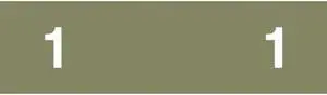 Ames Compatible "1" Numeric Labels, Laminated Stock, 1/2" x 1-3/4" Individual Numbers - Roll of 1000