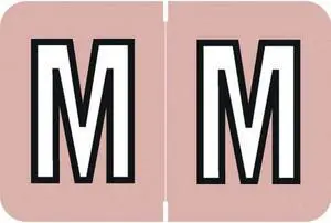 Barkley ACPM Compatible "M" Labels, Laminated Stock, 1" X 1-1/2" Individual Letters - Roll of 500