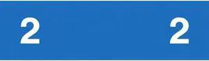 Ames Compatible "2" Numeric Labels, Laminated Stock, 1/2" x 1-3/4" Individual Numbers - Roll of 1000