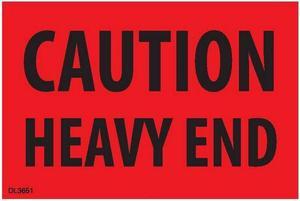 2" x 3" Caution heavy end labels (500 per Roll)