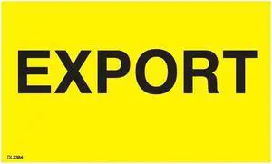 3" x 5" Export labels (500 per Roll)