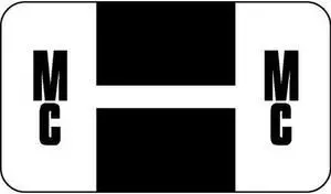 Safeguard Compatible "Mc" Labels, Laminated Stock, 15/16" X 1-5/8" Individual Letters - Pack of 240