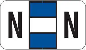 Jeter 0200 Compatible "N" Labels, Laminated Stock, 15/16" X 1-5/8" Individual Letters - Roll of 500