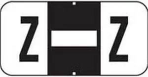 Jeter Compatible "Z" Labels, Polylaminated Stock, 3/4 " X 1-1/2" Individual Letters - Roll of 500
