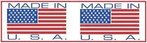 2" x 55 Yd 1.9 mil Polypropylene Hot Melt "Made in U.S.A." Printed Tape (Case of 6 Rolls)
