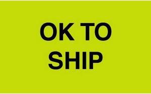 1-3/8" x 2" Ok To Ship Labels (500 per Roll)