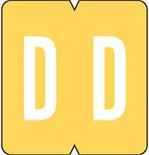 VRE/GBS Compatible "D" Labels, Polylaminated Stock, 1.3 " X 1-1/4" Individual Letters - 200 Per Pack