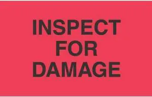 3" x 5" Inspect For Damage Labels (500 per Roll)