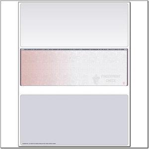 Red to Gray Rainbow Laser Check, Middle Position, Fingerprint II, Panels at 3-1/2 - 3-1/2 - 4 (Ream of 500)