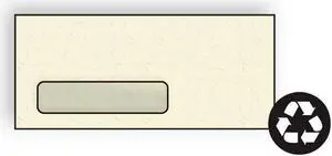 #10 Digi-Clear Window Envelopes, 4-1/8"x 9-1/2",24#, Sycamore Bark, Recycled, Fiber-Added, Laser Compatible (Box of 500)