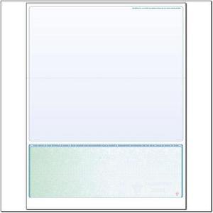 Green to Blue Rainbow Laser Check, Bottom Position, Fingerprint II, Panels at 4 - 3-1/2 - 3-1/2 (Ream of 500)